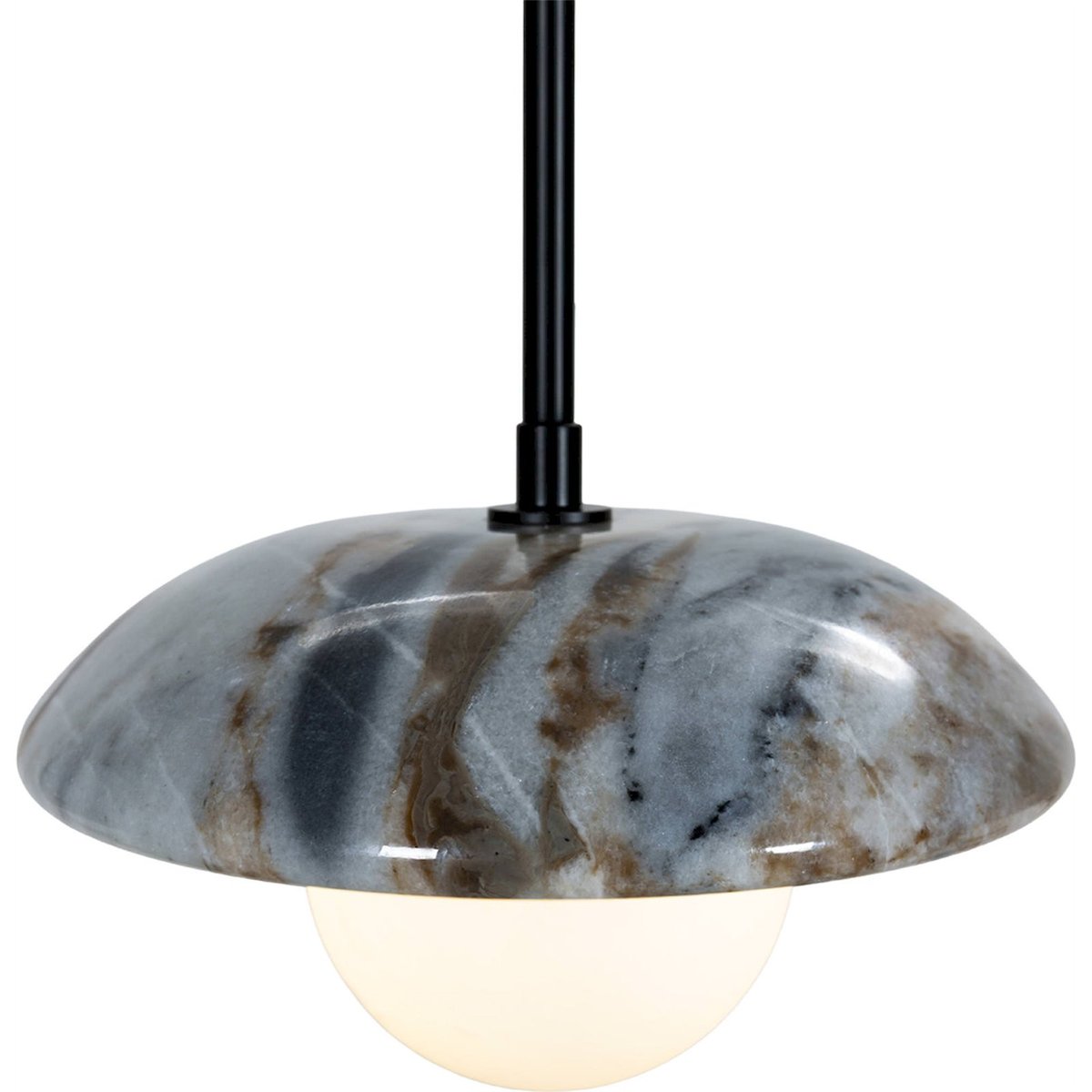 Lampe d'architecte en métal et marbre noir et marbre gris, RECOLLECTION