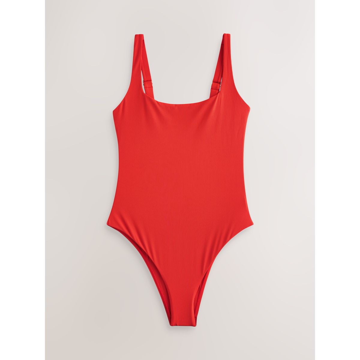 Maillot de bain à encolure carrée, lot 3 rouge/vert kaki/noir côtelé, NEXT