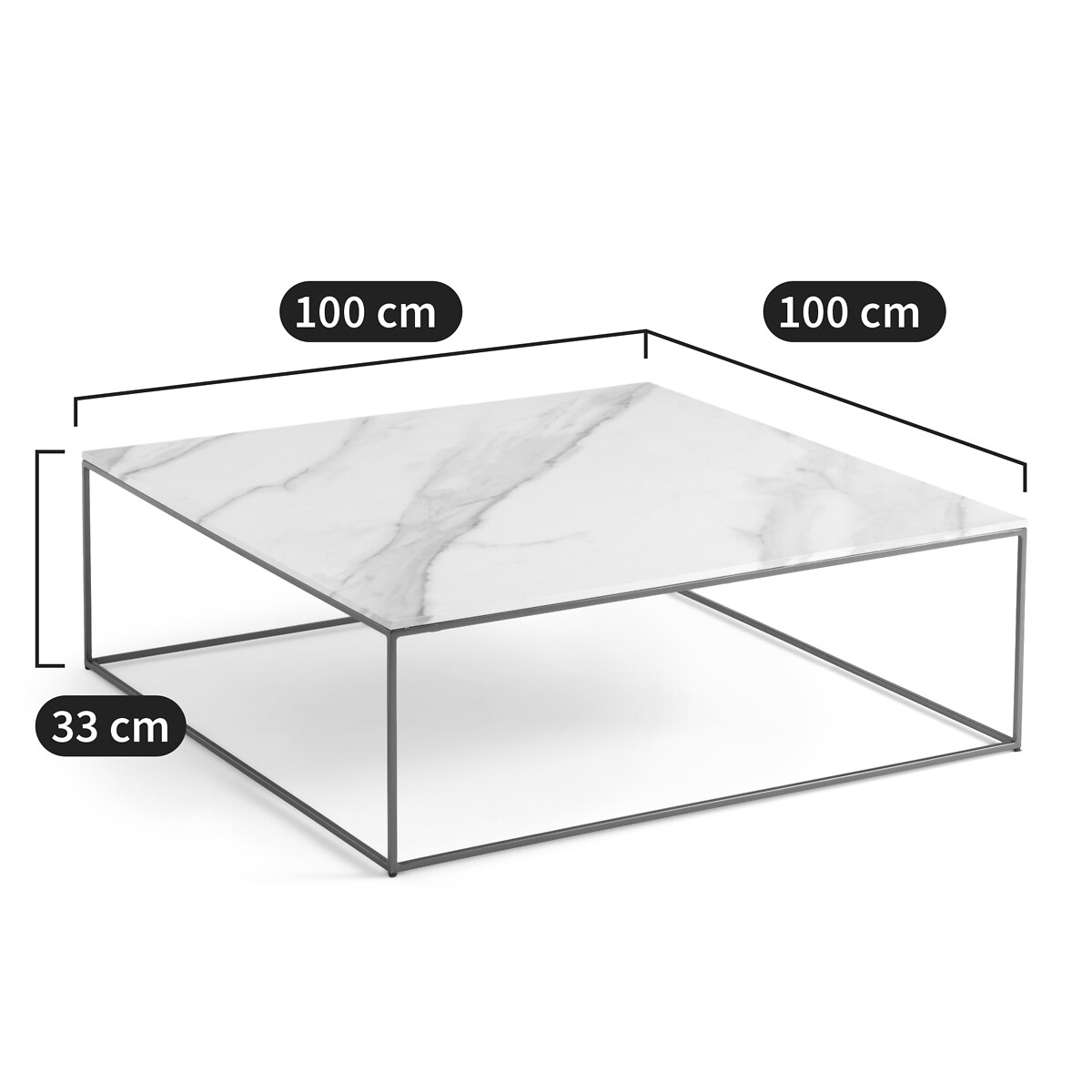 Table basse céramique, Mahaut céramique blanche, AM.PM