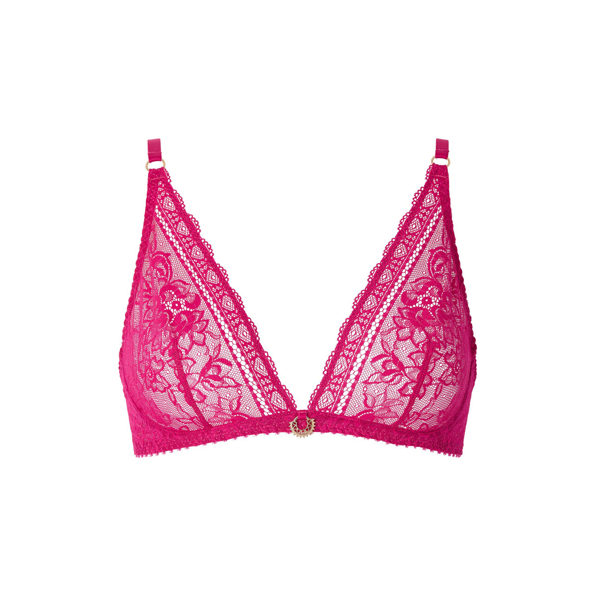 Soutien-gorge triangle bralette Ivresse baroque pink muse, AUBADE