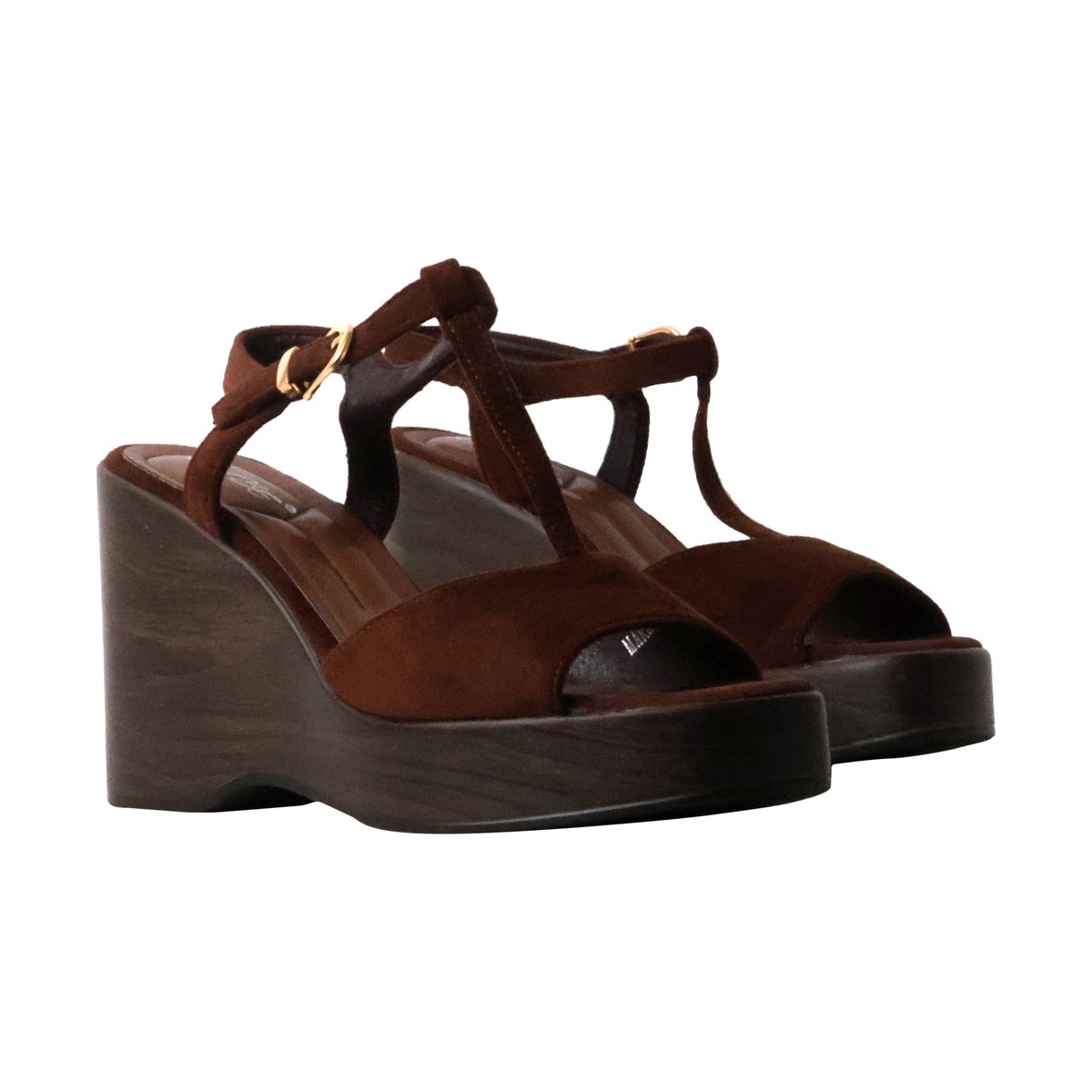 Sandales Compensées à Bride R And Be marron, ENZA NUCCI