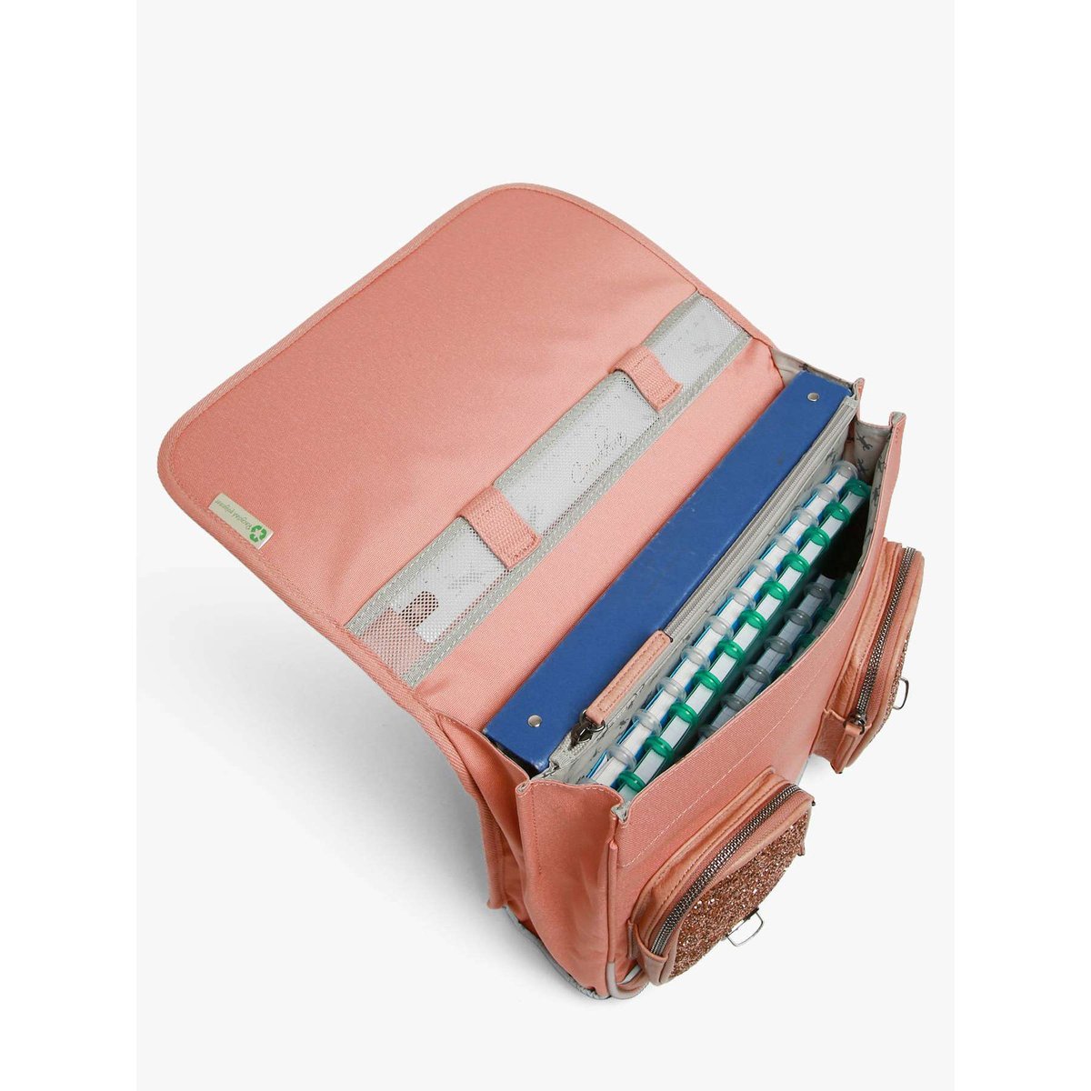 Cartable enfant 2 compartiments glossy pink, CAMELEON