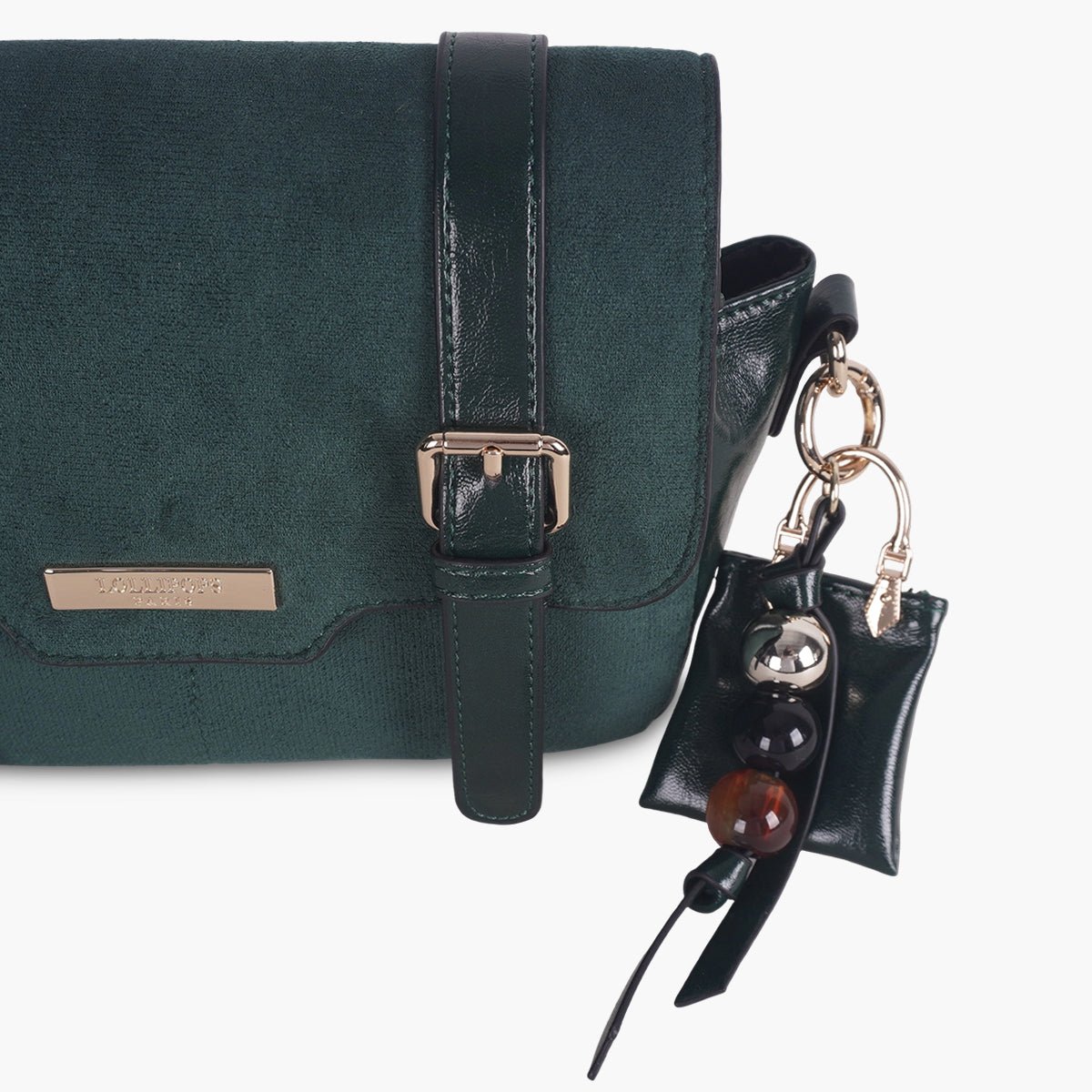 Sac porté épaule Tarick doré,vert, LOLLIPOPS
