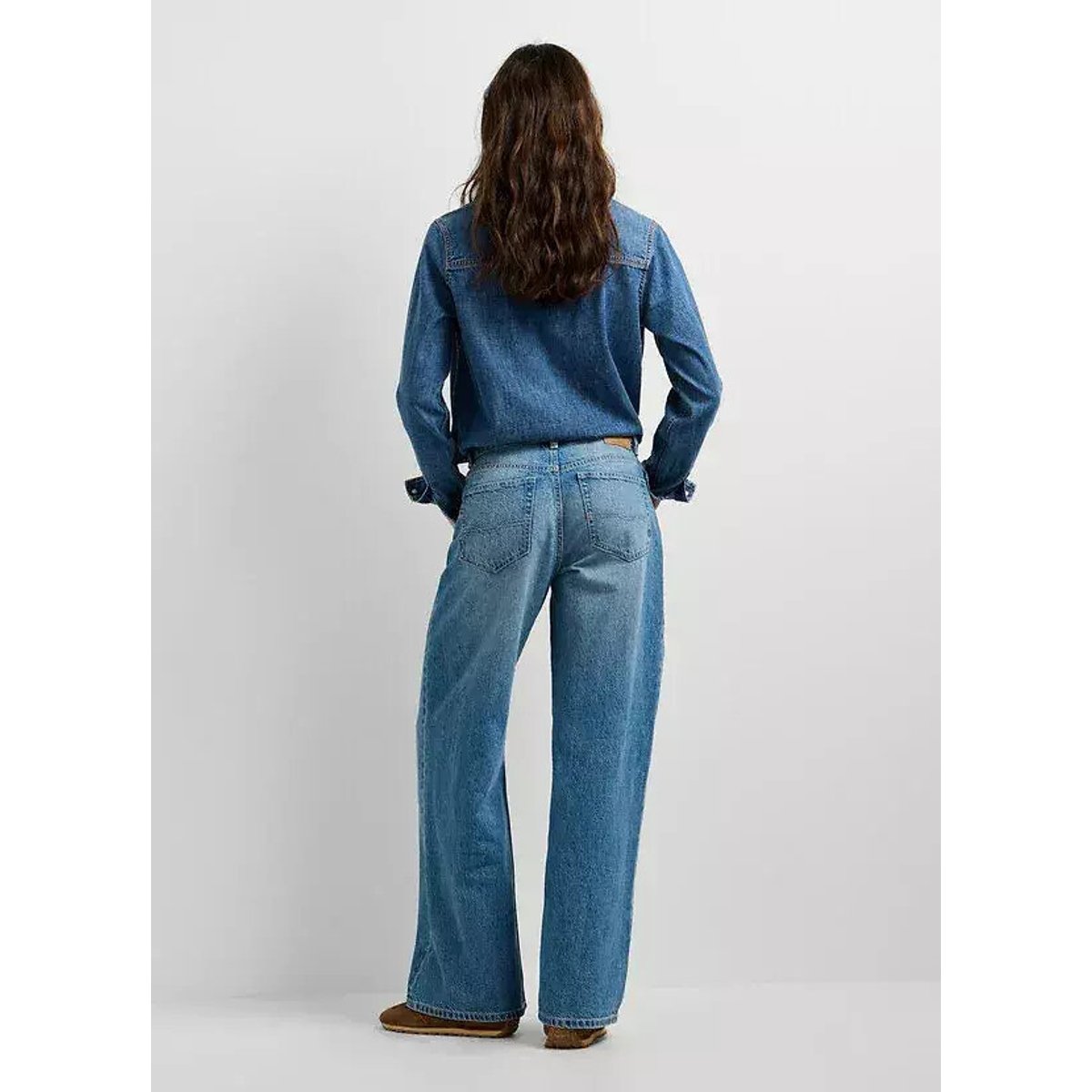 Jeans a vita alta taglia standard LINA blue rigid denim, PEPE JEANS