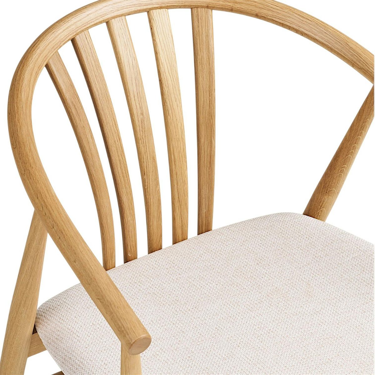Chaise en bois, dossier arrondi (lot de 2) AMSTERDAM chêne clair, PIER IMPORT