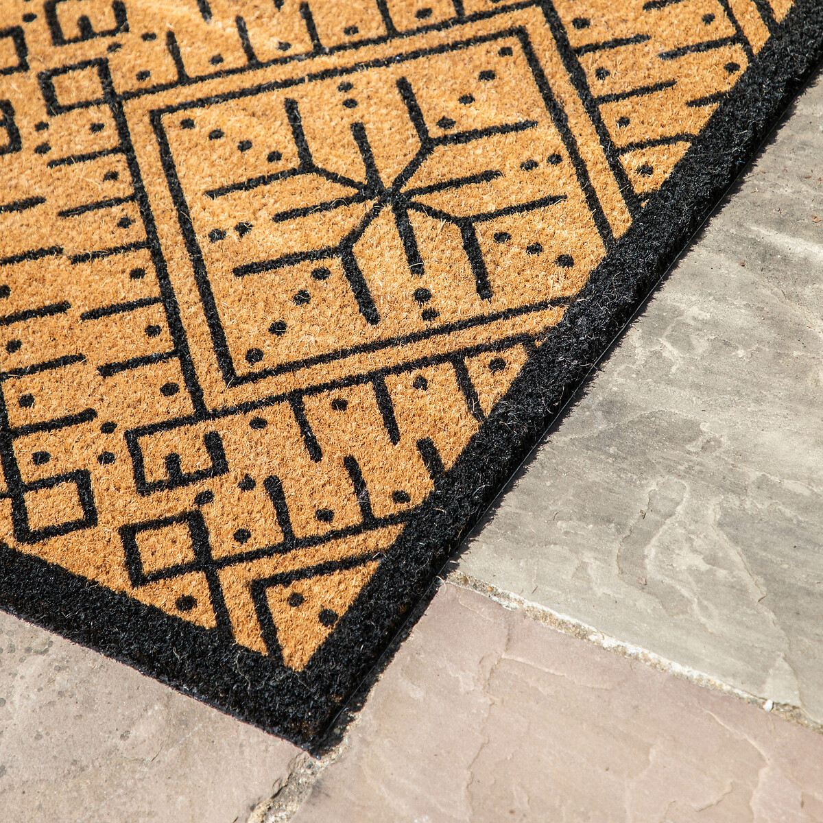 Contrasting Black/Natural Doormat natural/black, SO'HOME