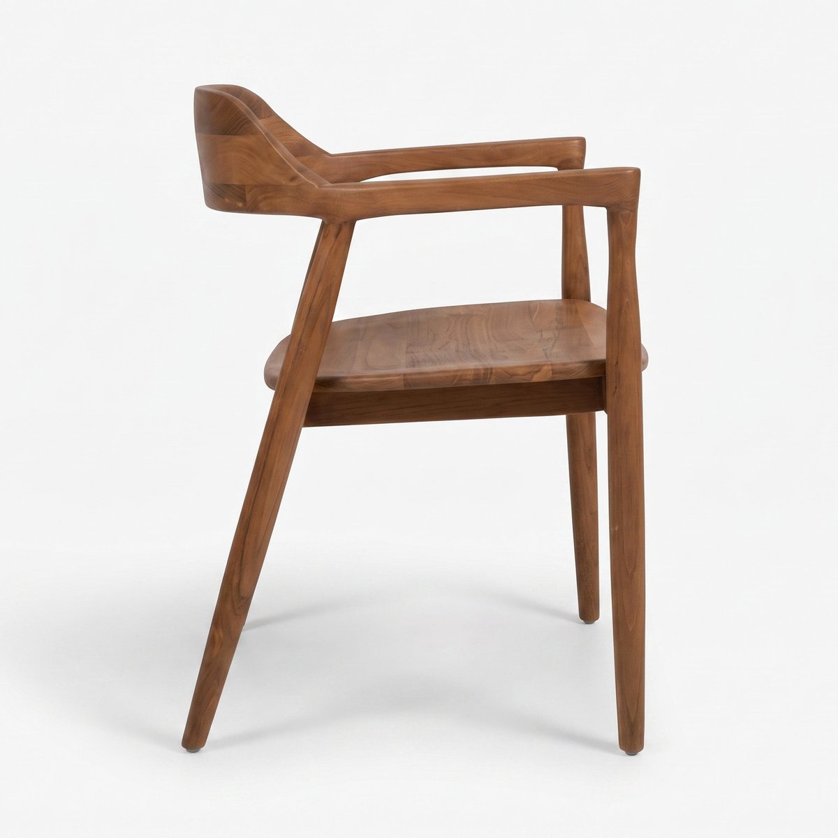 Chaise en bois de teck massif - CÉLINE marron clair, MAISON PAVANE