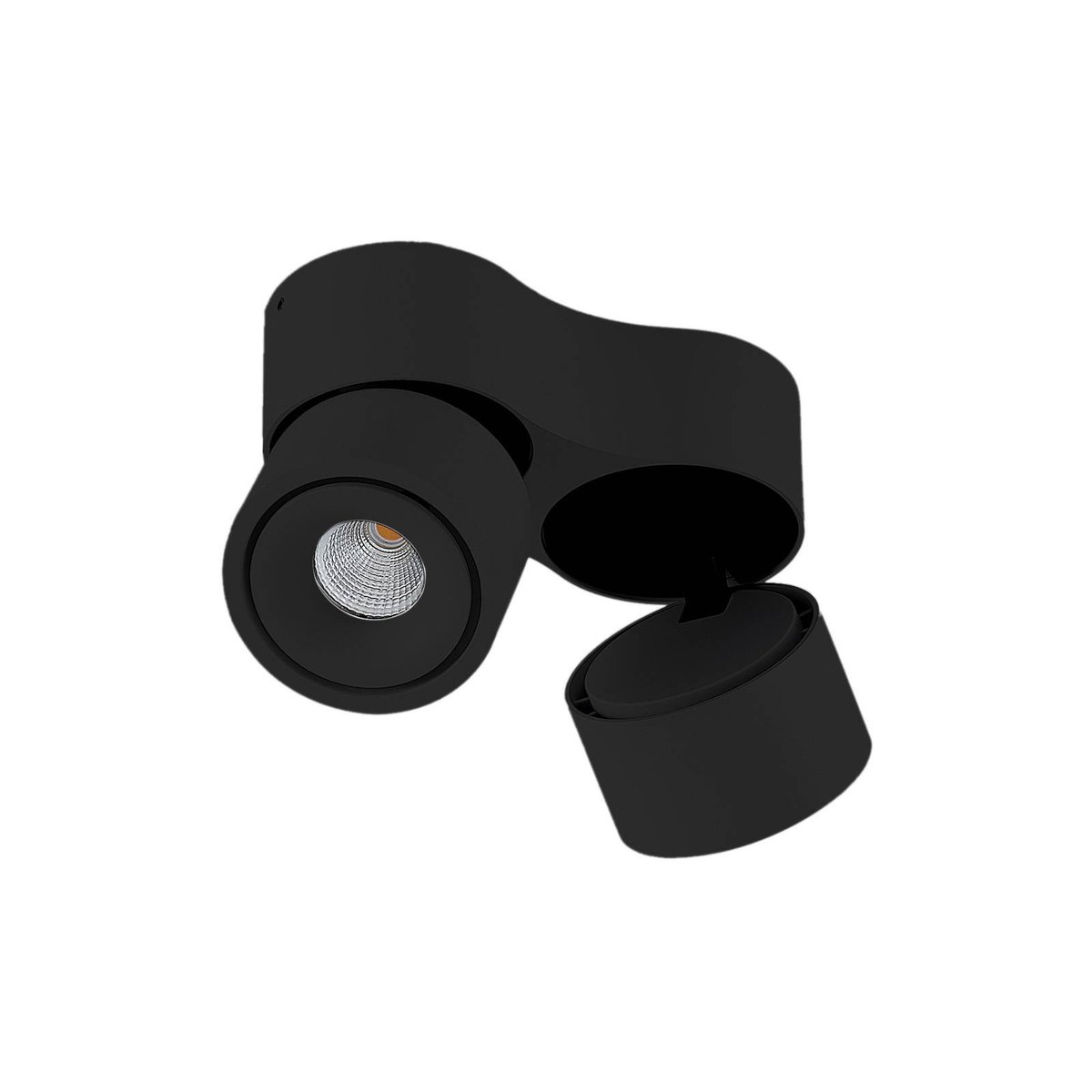 Plafonnier en aluminium moderneLED, Rotari noir, ARCCHIO