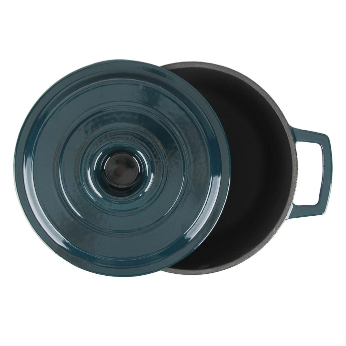 Cocotte en fonte ronde 20cm - "Masseiron Emeraude" couleur unique, LAGUIOLE CUISSON