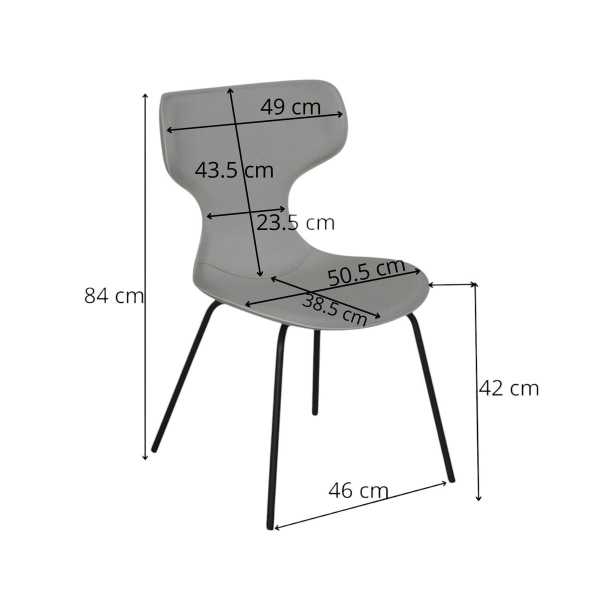 Chaise terracotta avec dossier en T, revêtement nettoyable (lot de 2) LOMBARDIE brique, PIER IMPORT