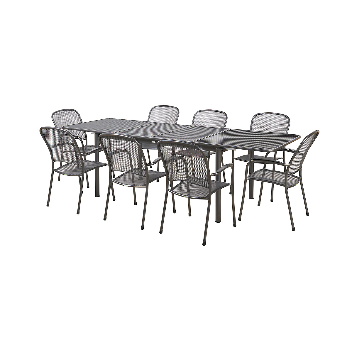Carlo Extendable 8 Seater Garden Dining Set grey, SO'HOME