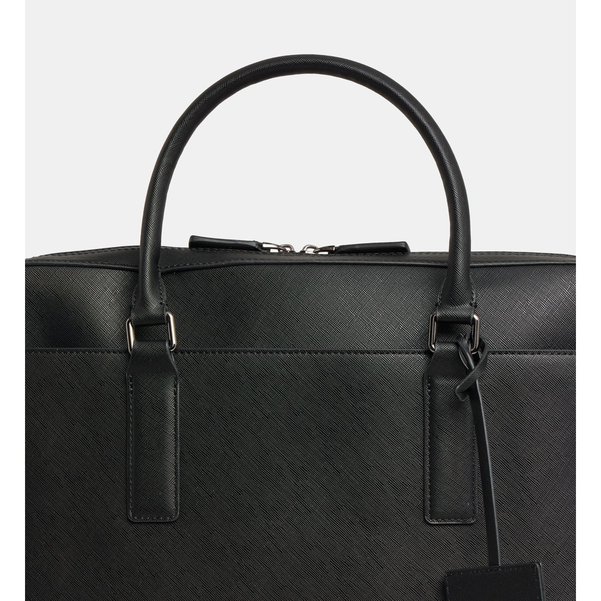 Sac d'ordinateur porte-documents louis effet saffiano gris, GALERIES LAFAYETTE