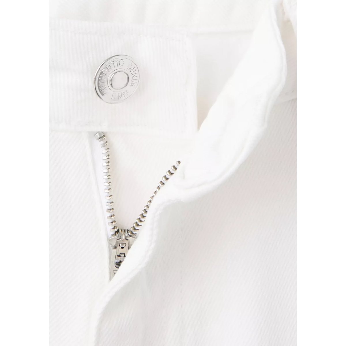 Jean taille basse à clous blanc cassé, MANGO TEEN