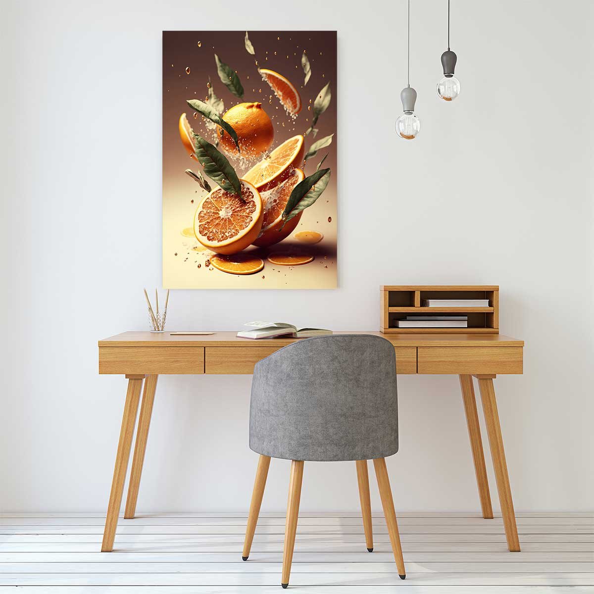 Tableau fruits oranges fraiches tableau alu dibond, HEXOA