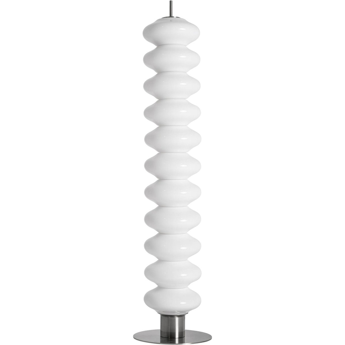 Lampadaire design en cristal translucide blanc cristal translucide et doré, RECOLLECTION