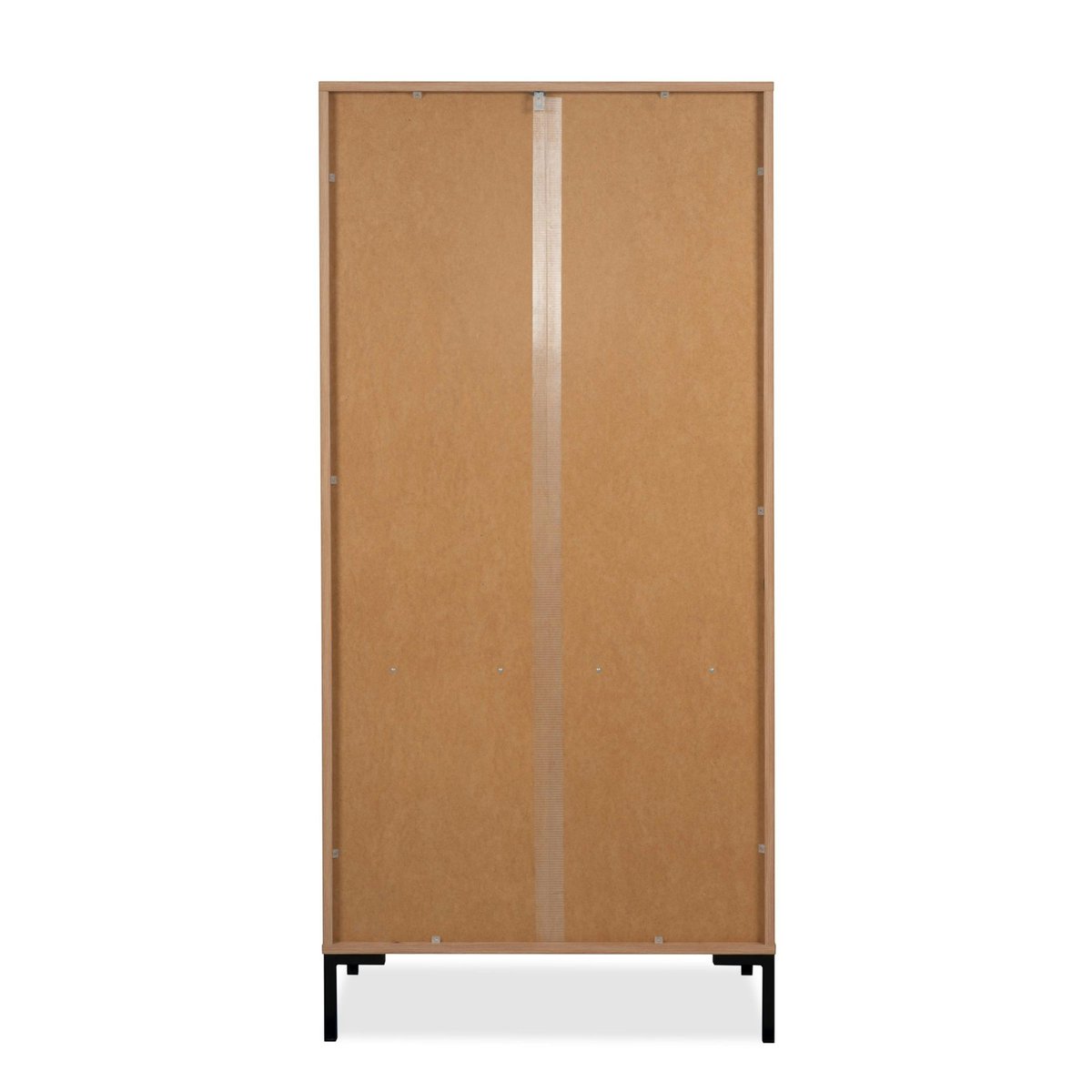 Bibliothèque étagère décor bois 2 tiroirs KARVI bois naturel, PIER IMPORT