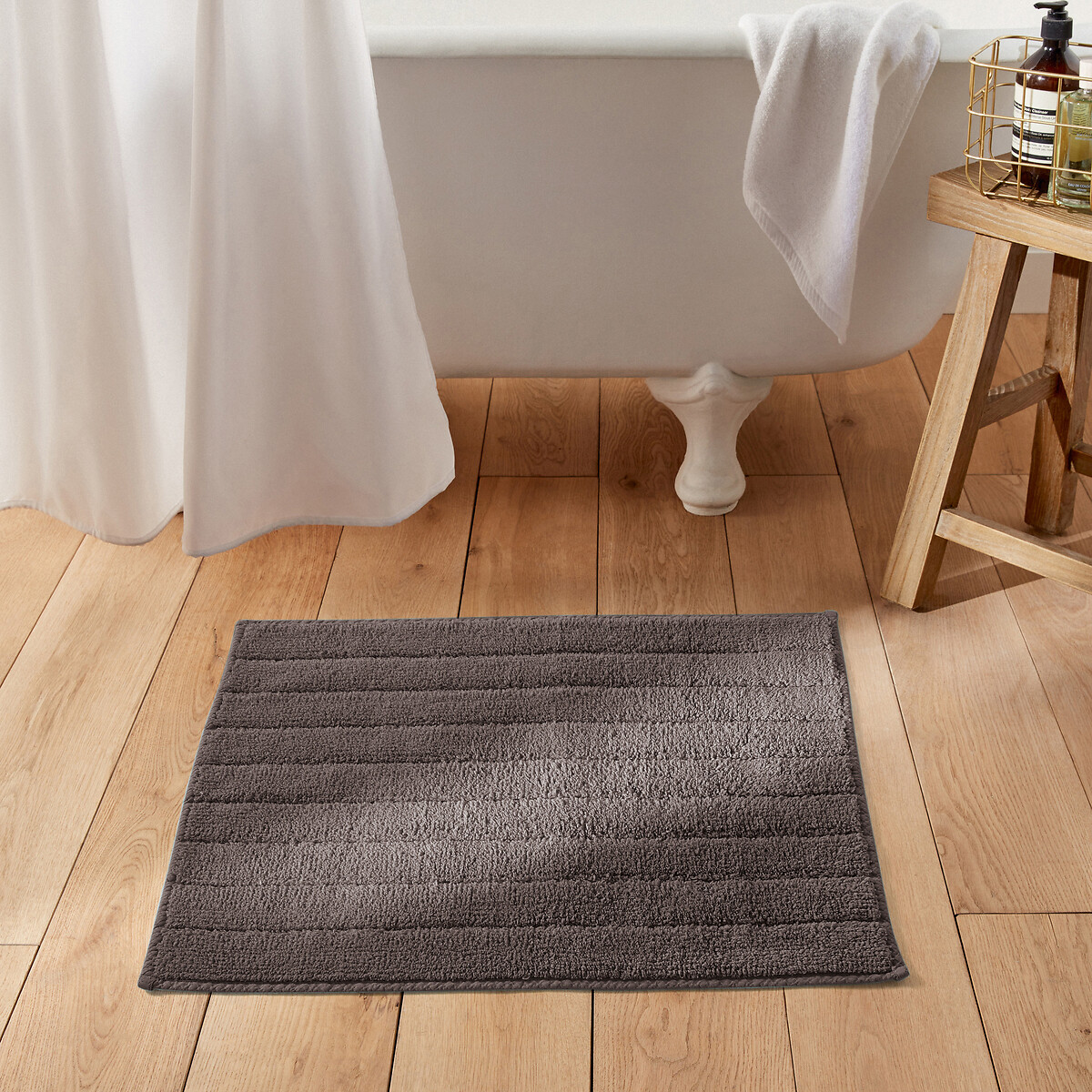 Tapis de bain tufté 1300g/m2 gris foncé, LA REDOUTE INTERIEURS