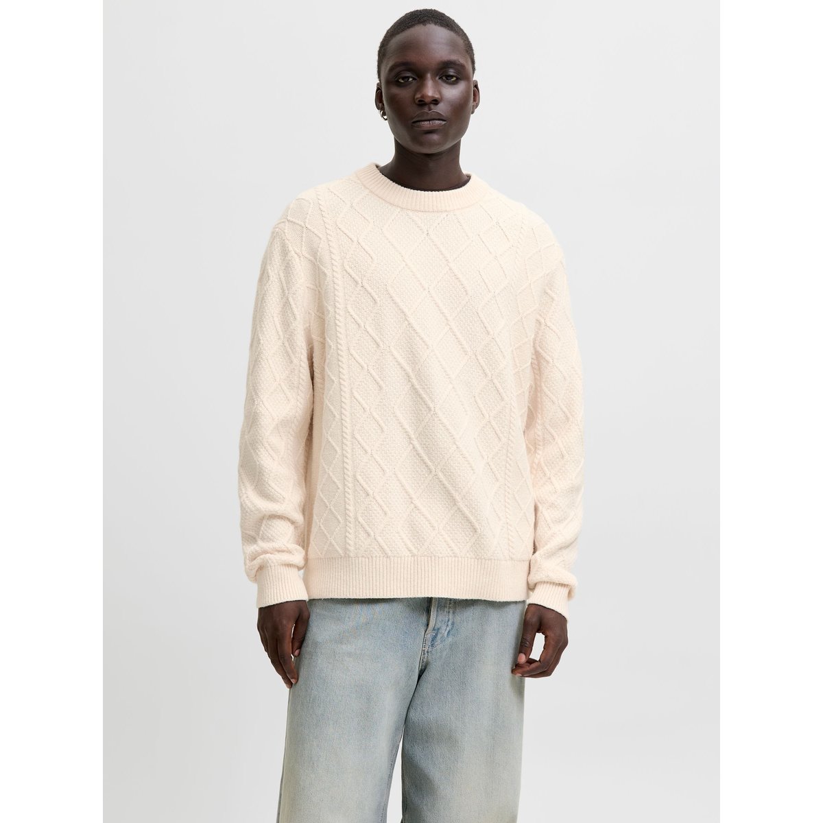 Pull En Maille blanche - sea salt, JACK & JONES