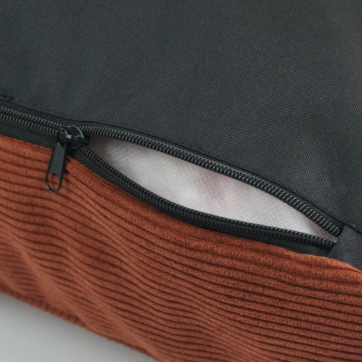 Panier orthopédique velours côtelé, BASTILLE orange rouille, BAGANE