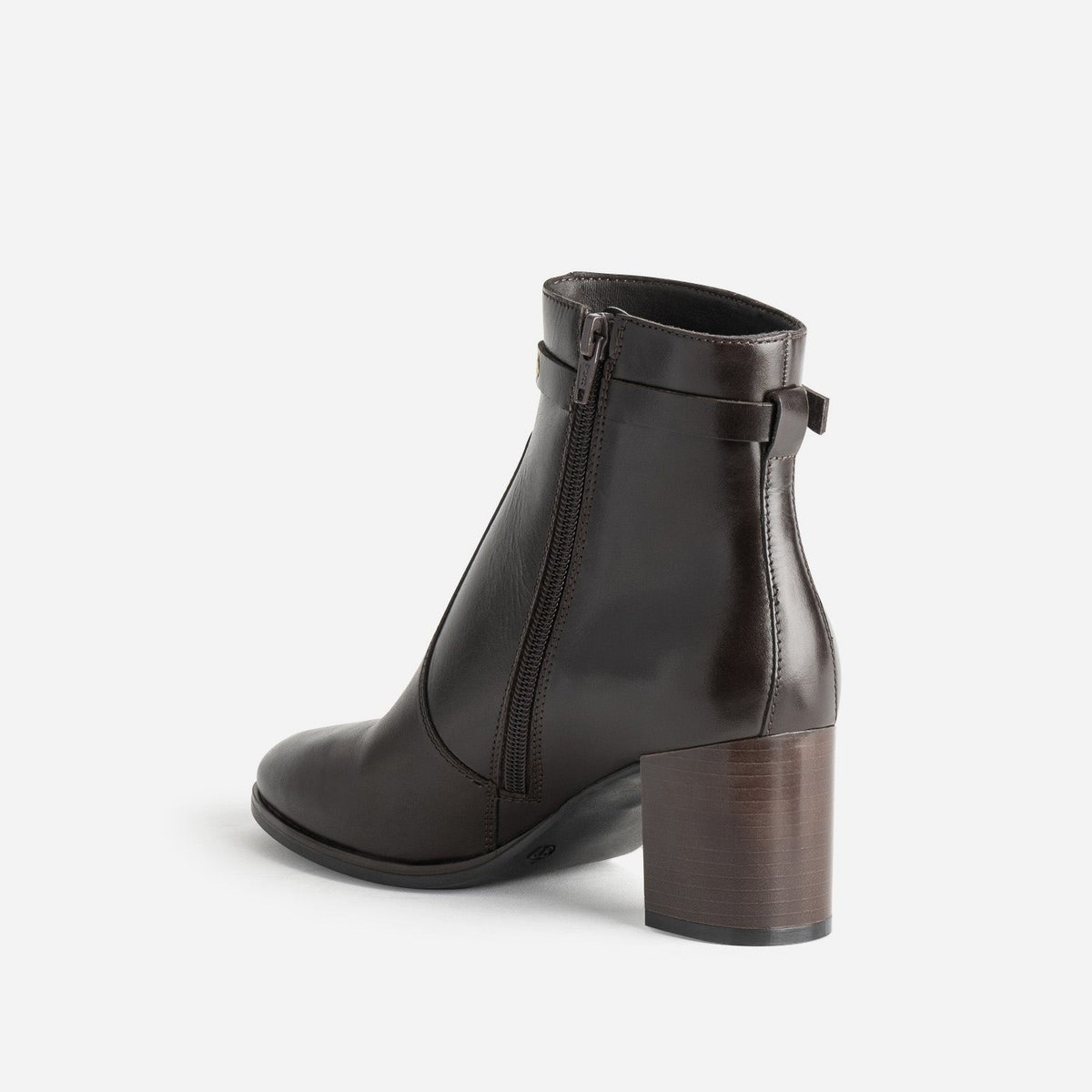 Boots À Talon en cuir NOA chocolat, ERAM