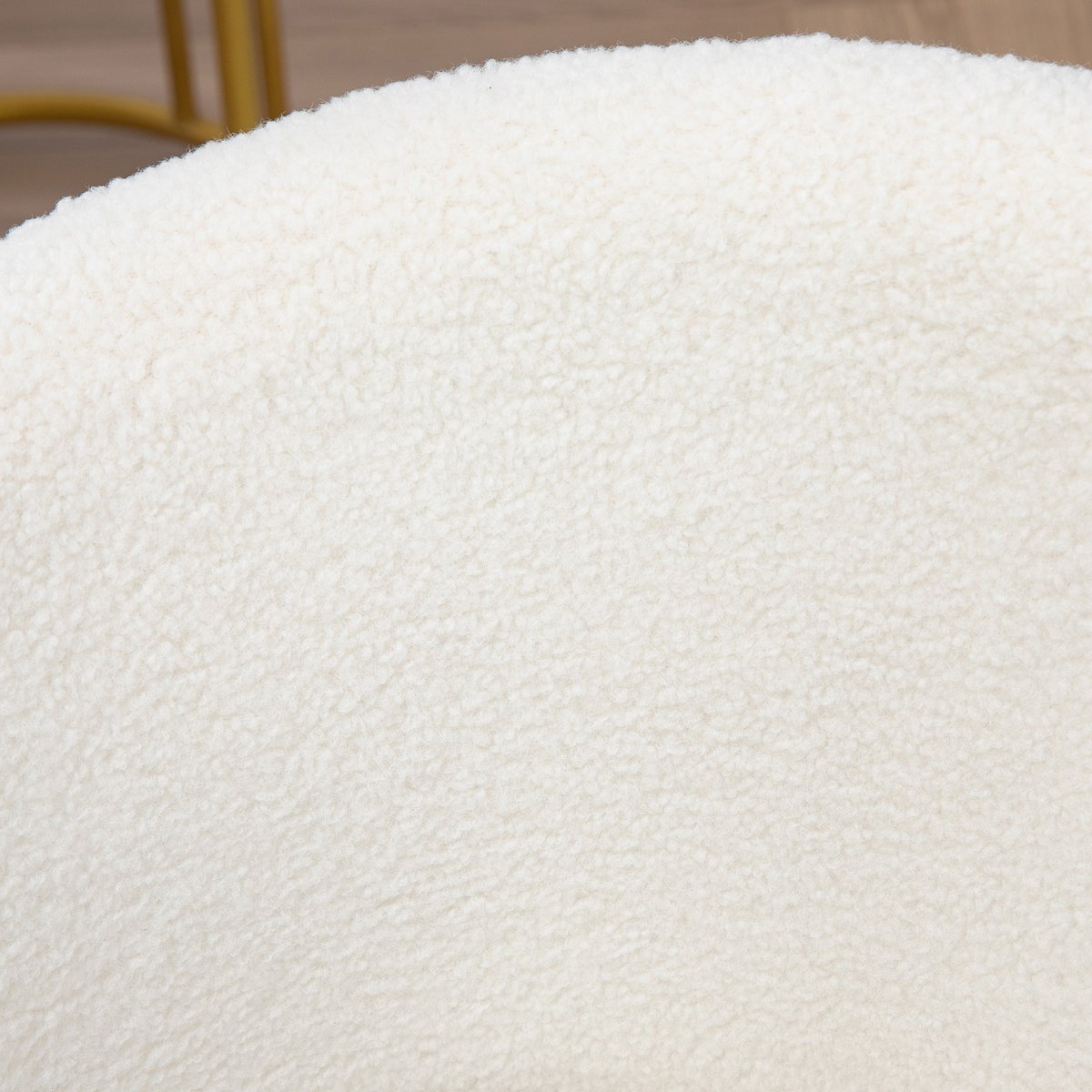 Chaise de bureau Polyester Or blanc et or, HOMCOM