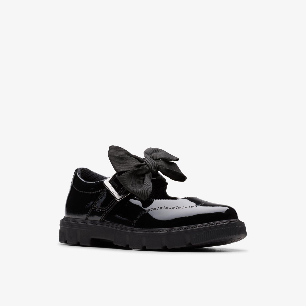 Ballerines Cuir Coupe Large LORCAM JANE K noir, CLARKS