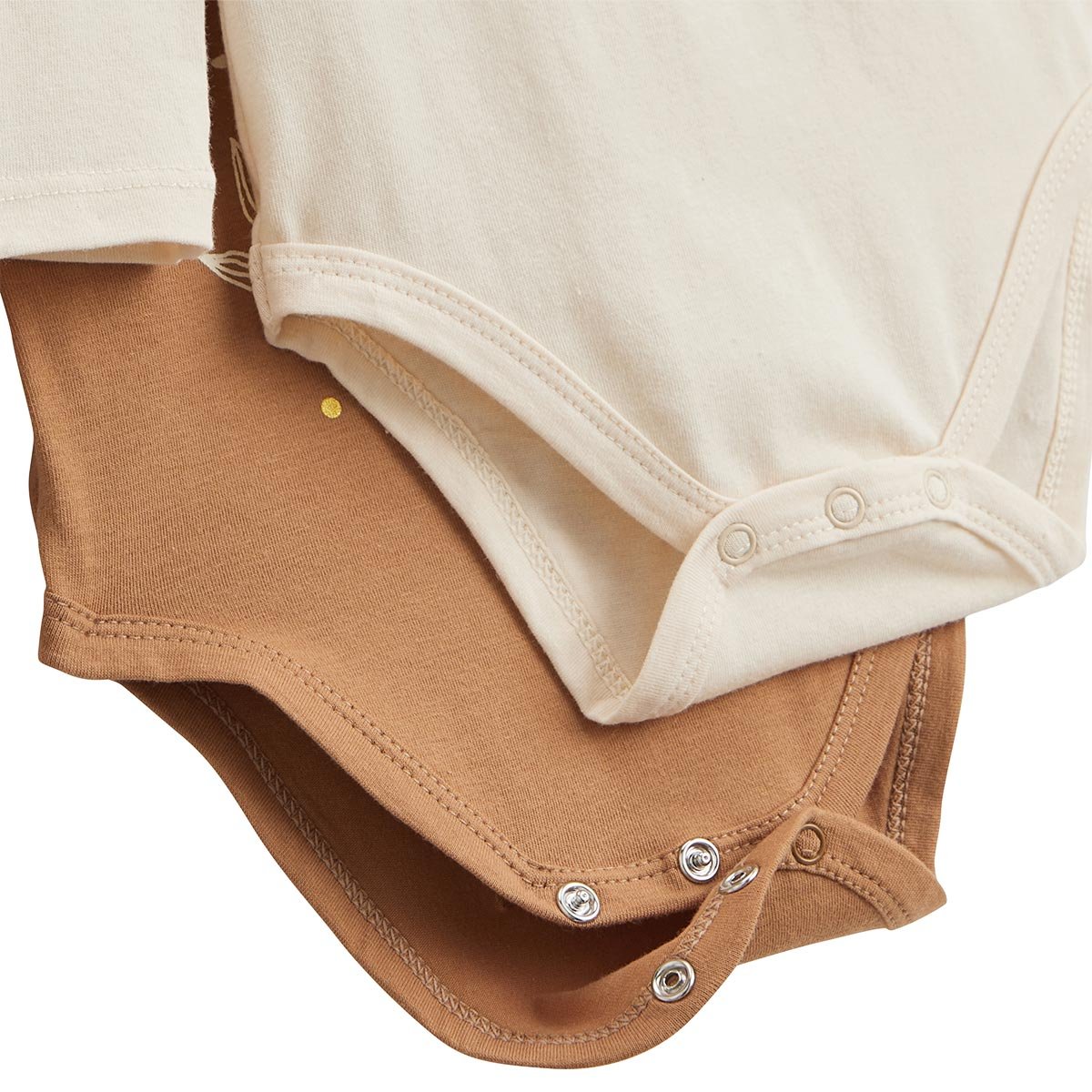 Lot de 2 bodies bébé col roulé manches longues Chincha camel, PETIT BEGUIN