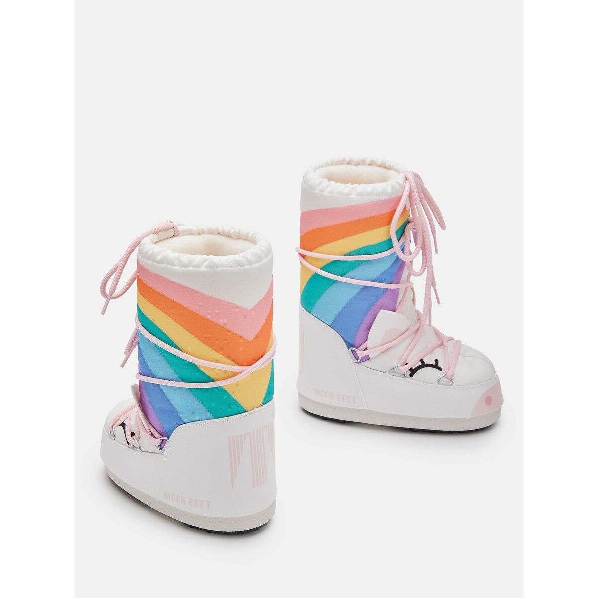 Moon Boots Icon unicorn wit/multicolor, MOON BOOT