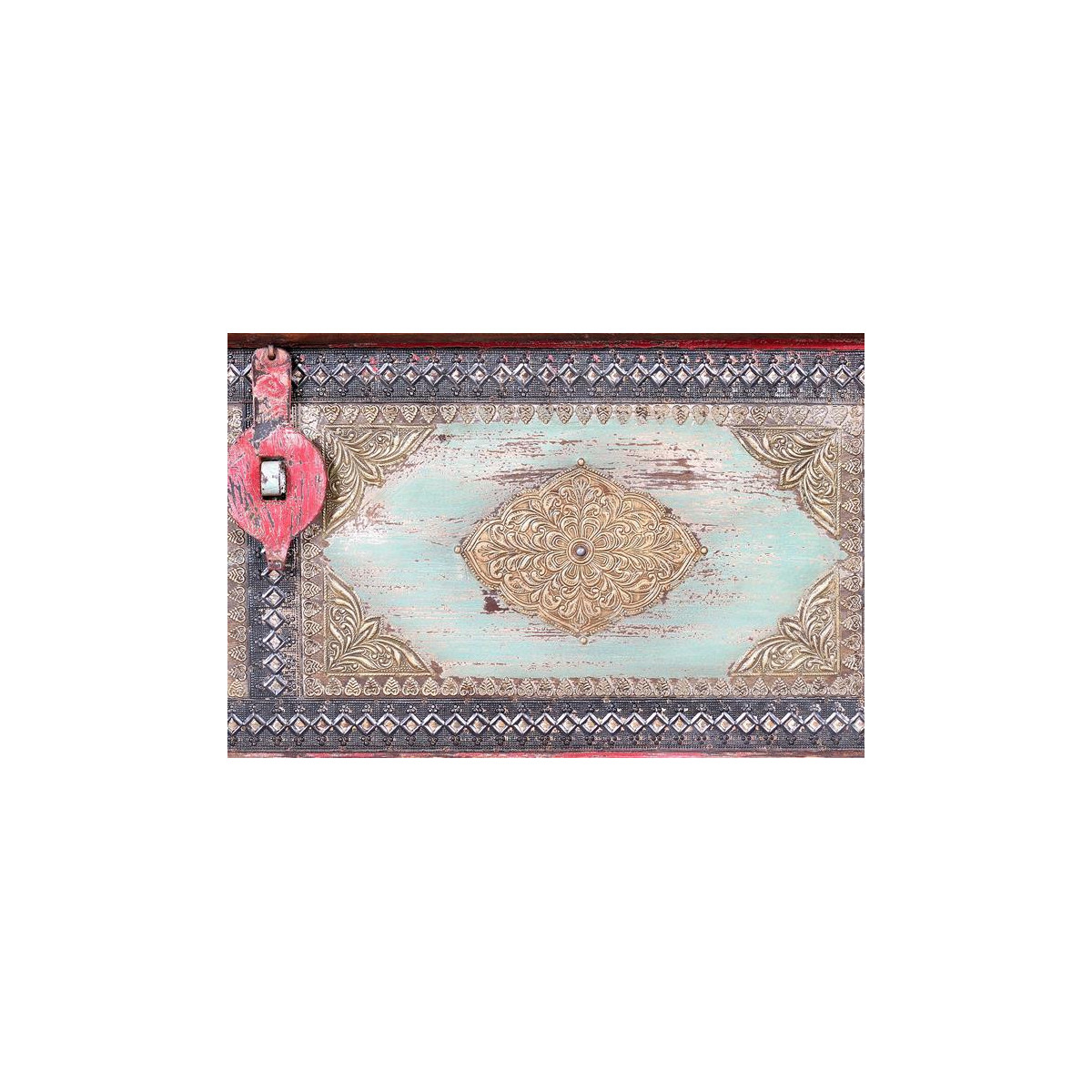 Coffre bronze multicolore, DECORATION D’AUTREFOIS