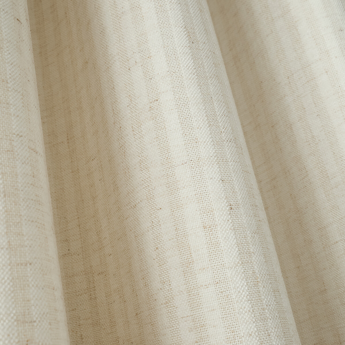 Chenille Stripe Lined Eyelet Curtains cream, BIANCA FINE LINENS