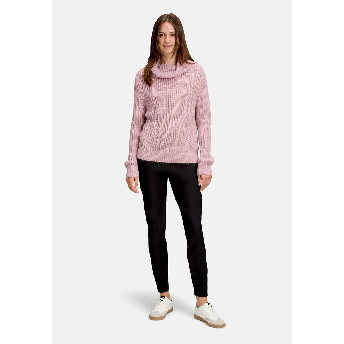 Pull-over en maille à fils de fil textile rose melange, BETTY & CO