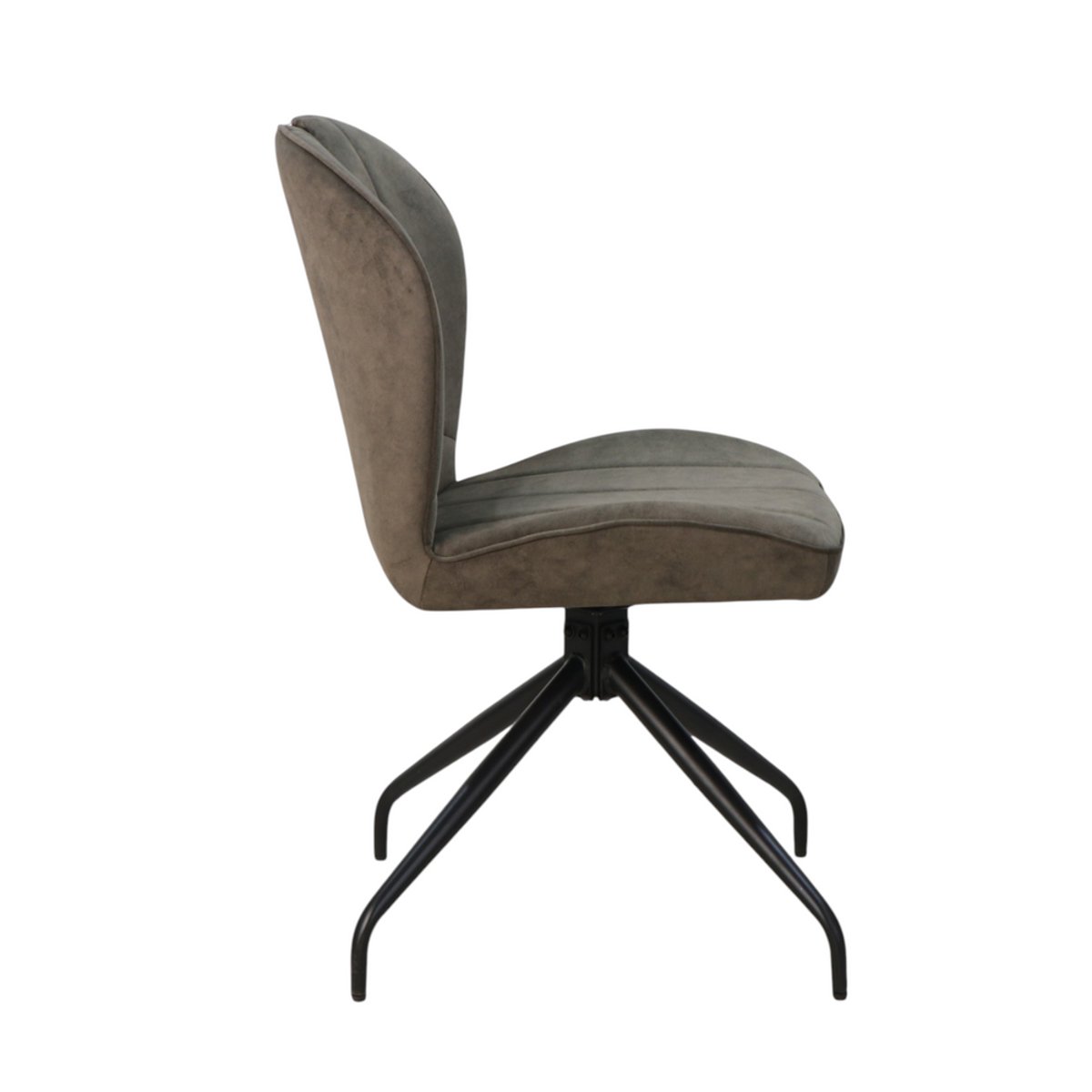 Chaise repas en tissu gris gris foncé, ZAGO