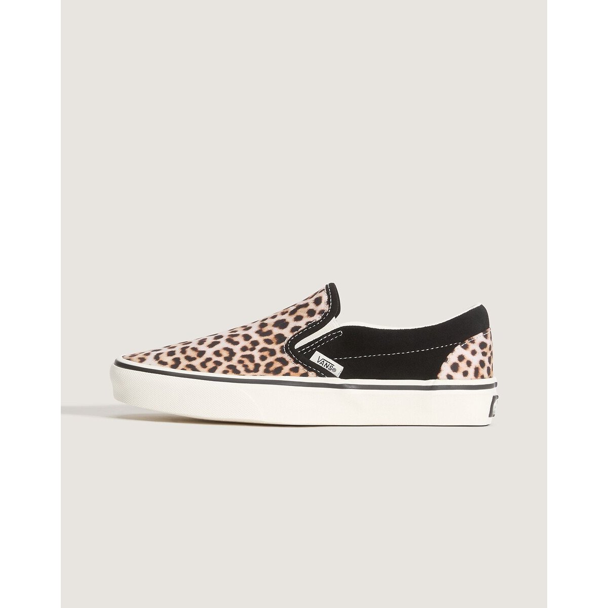 Leren sneakers, CLASSIC SLIP-ON zwart/luipaardprint, VANS