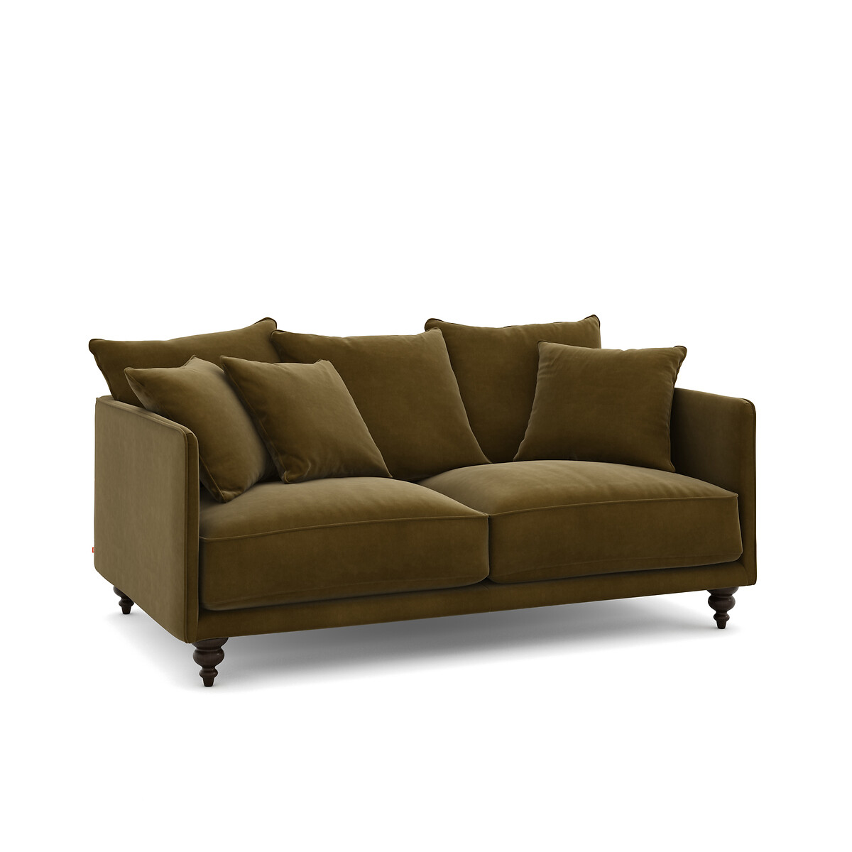 Canapé 3P compact velours, Lazare bronze, AM.PM