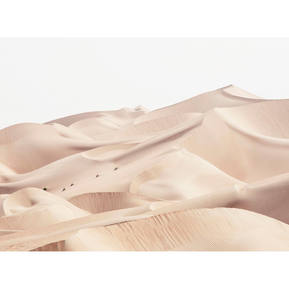 Papier peint panoramique dune de sable rose intissé, HEXOA