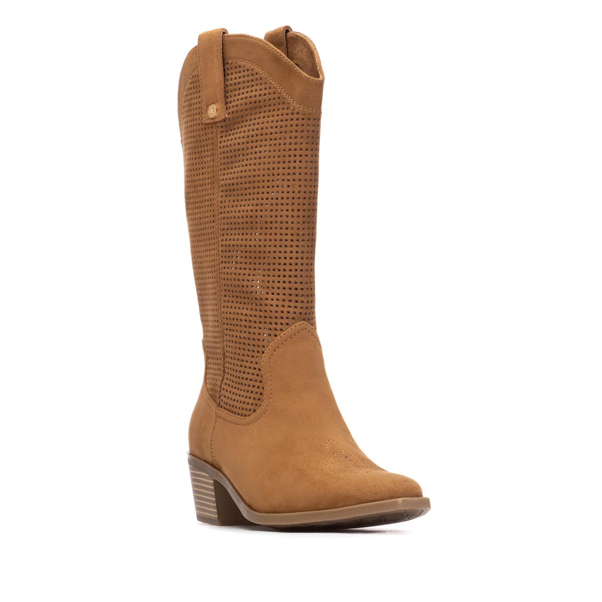 Botte Talon Décontractée Fermeture éclair camel, XTI