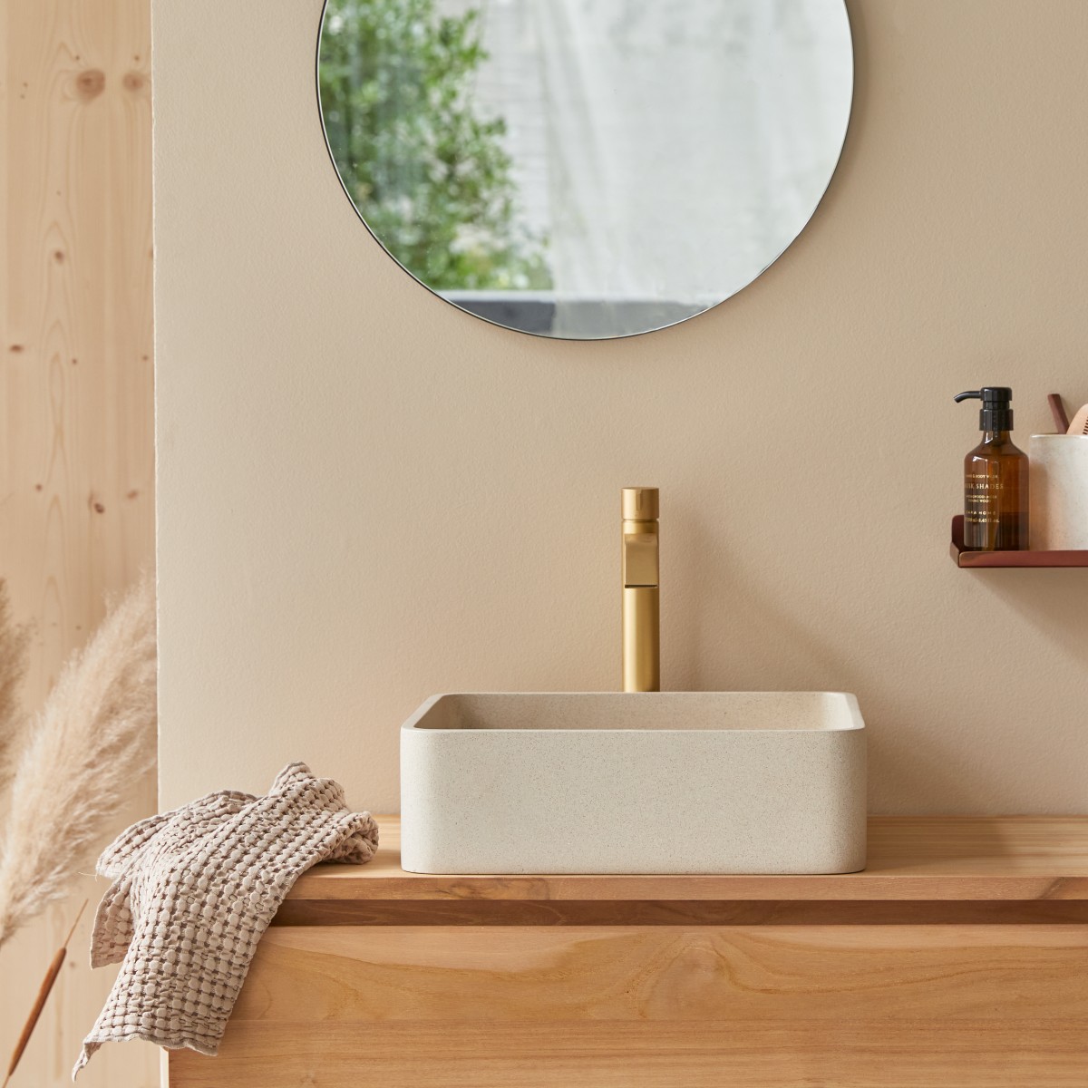 Vasque en Terrazzo, THAÏS beige, TIKAMOON