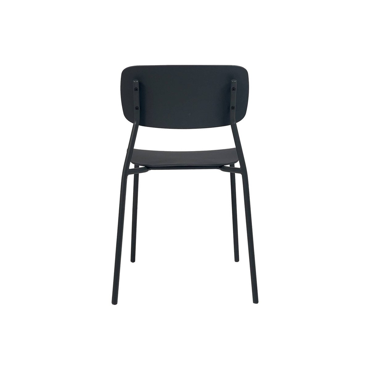 Chaise de jardin empilable acier et plastique (lot de 2) LIVA anthracite, SWEEEK