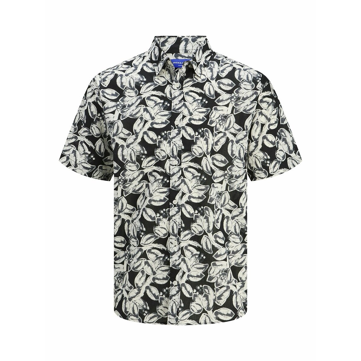 Bedrukt hemd in katoen zwart, JACK & JONES
