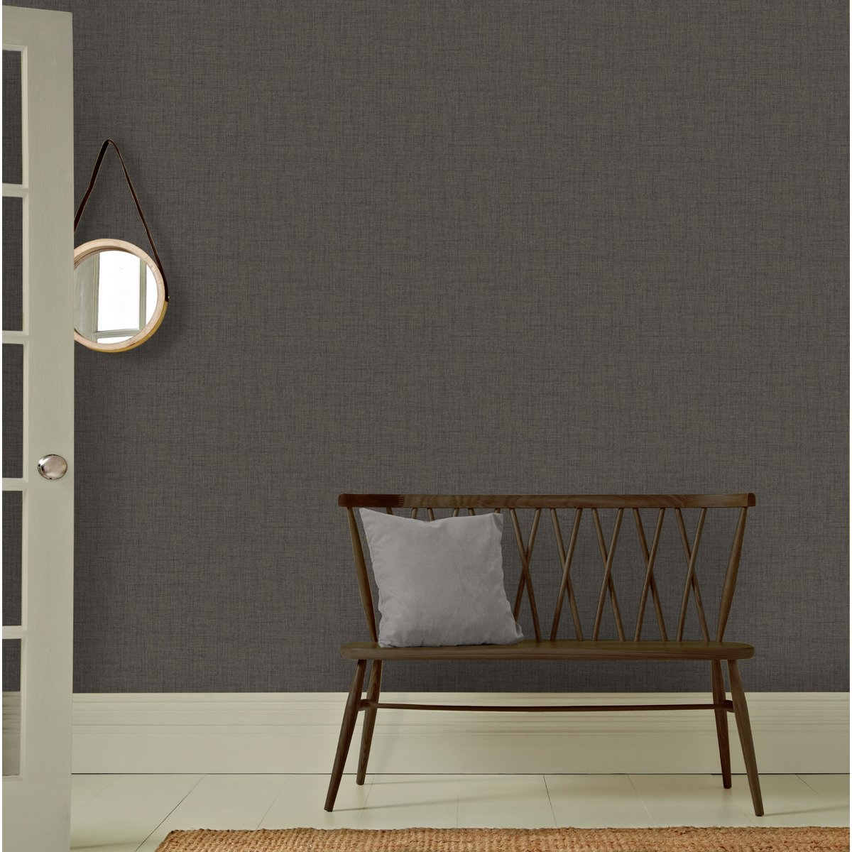 Papier peint Textile mat gris doux, WOW