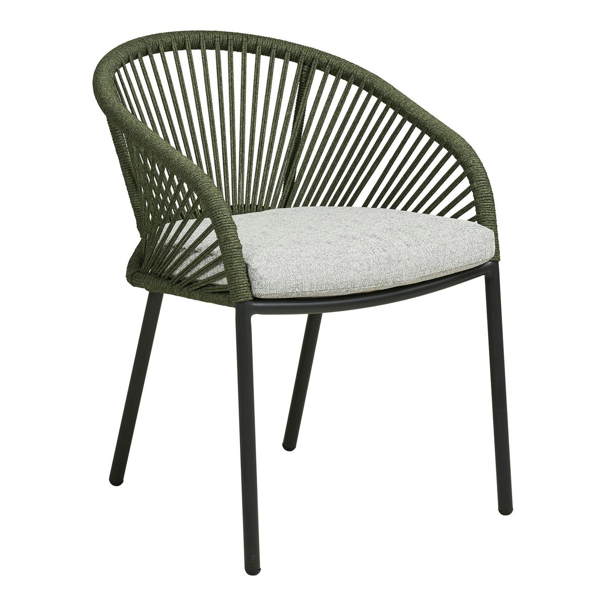 Fauteuil structure alu + coussin (lot de 2) KUTA vert, PIER IMPORT