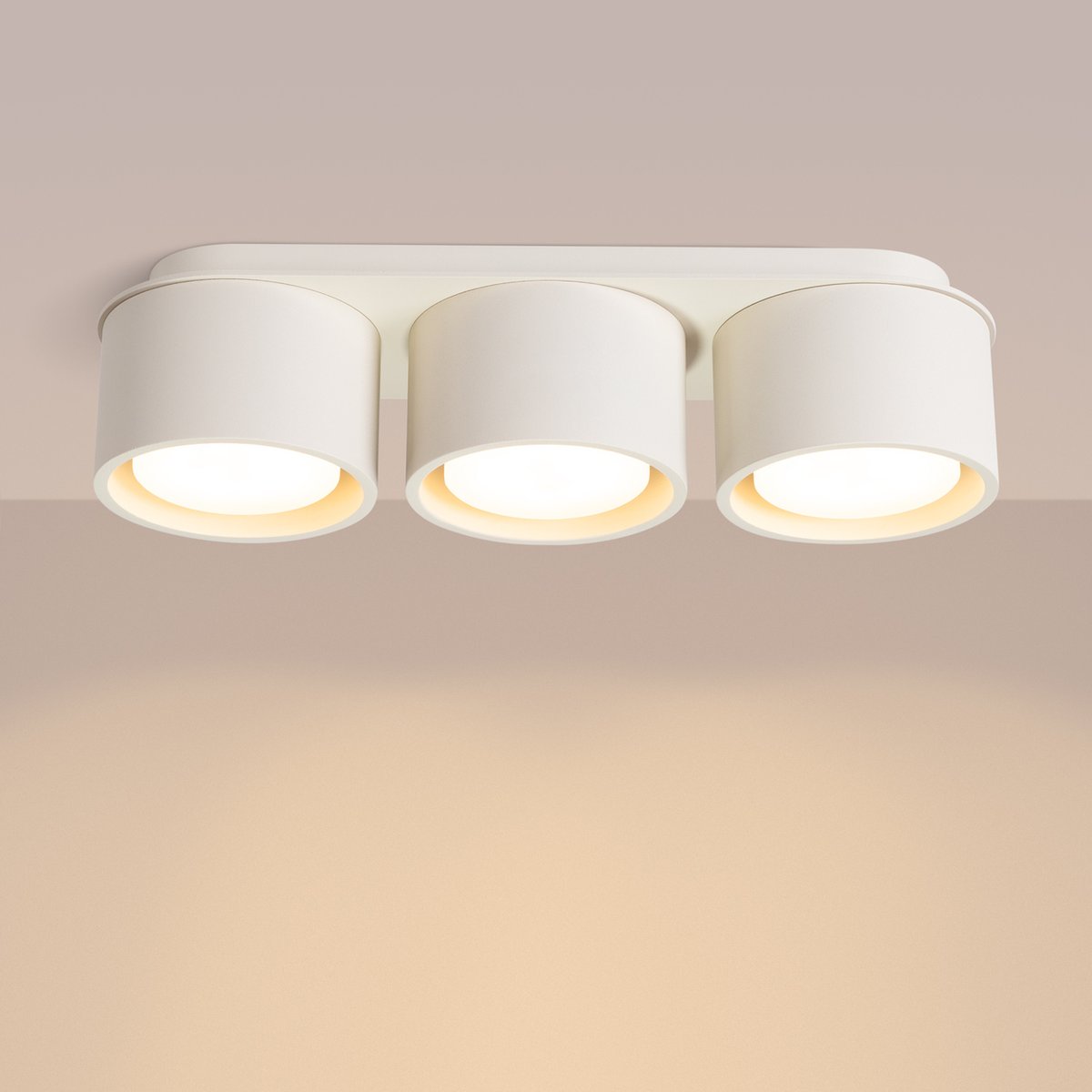 Plafonnier Aluminium Beige Gx53 3 MODO beige, EDEN