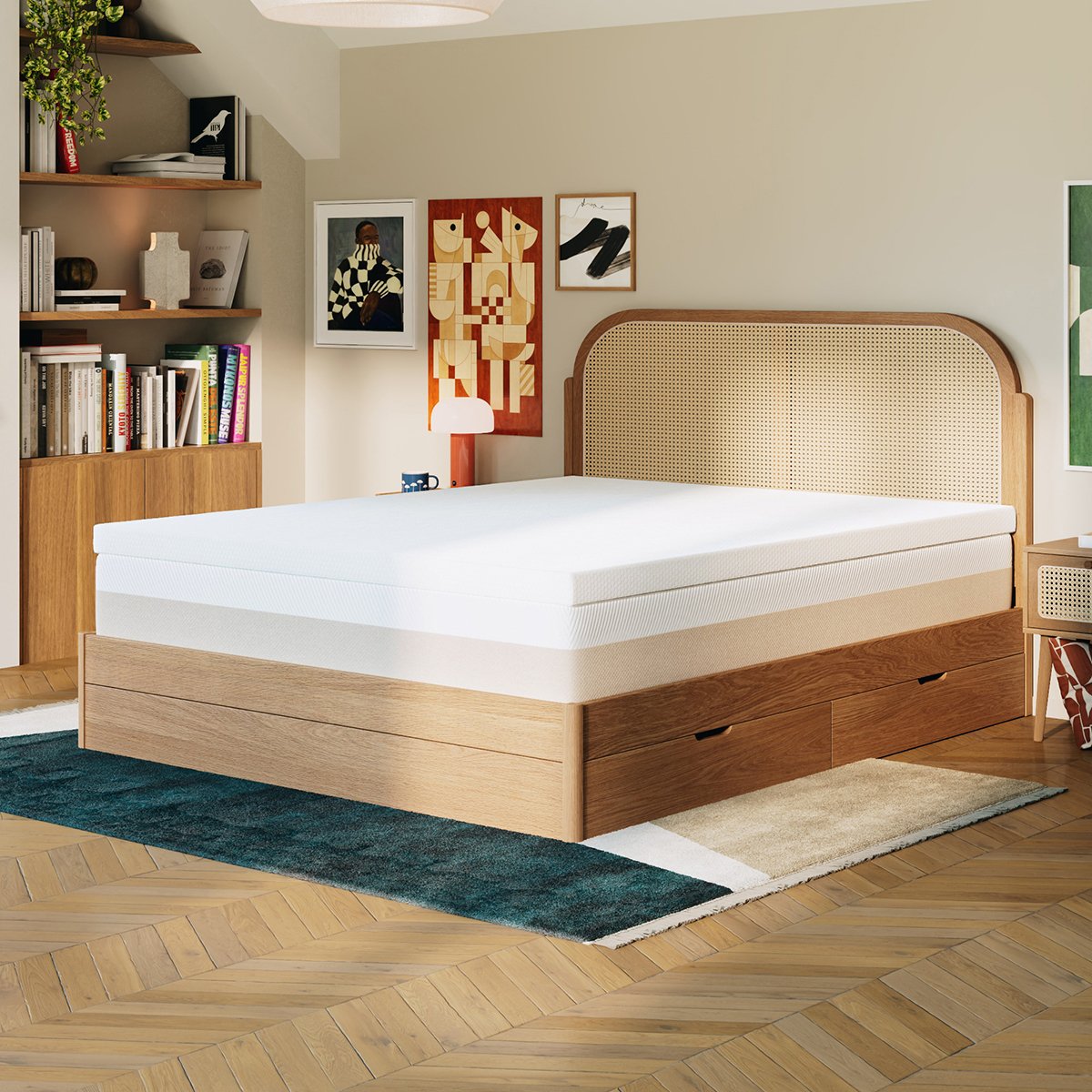 Surmatelas Bambou Souple blanc, SLOME