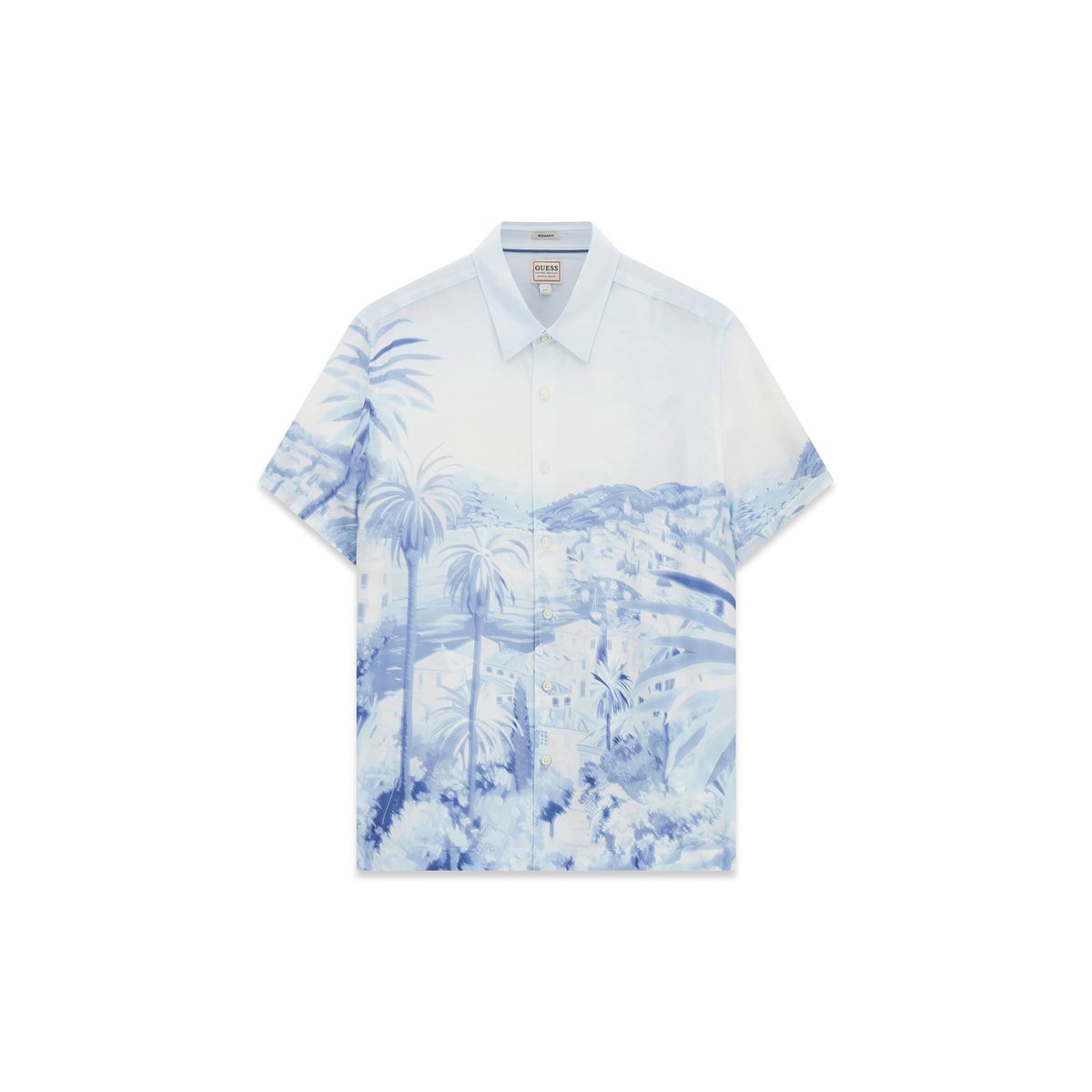 Chemise Imprimée bleu ciel, GUESS