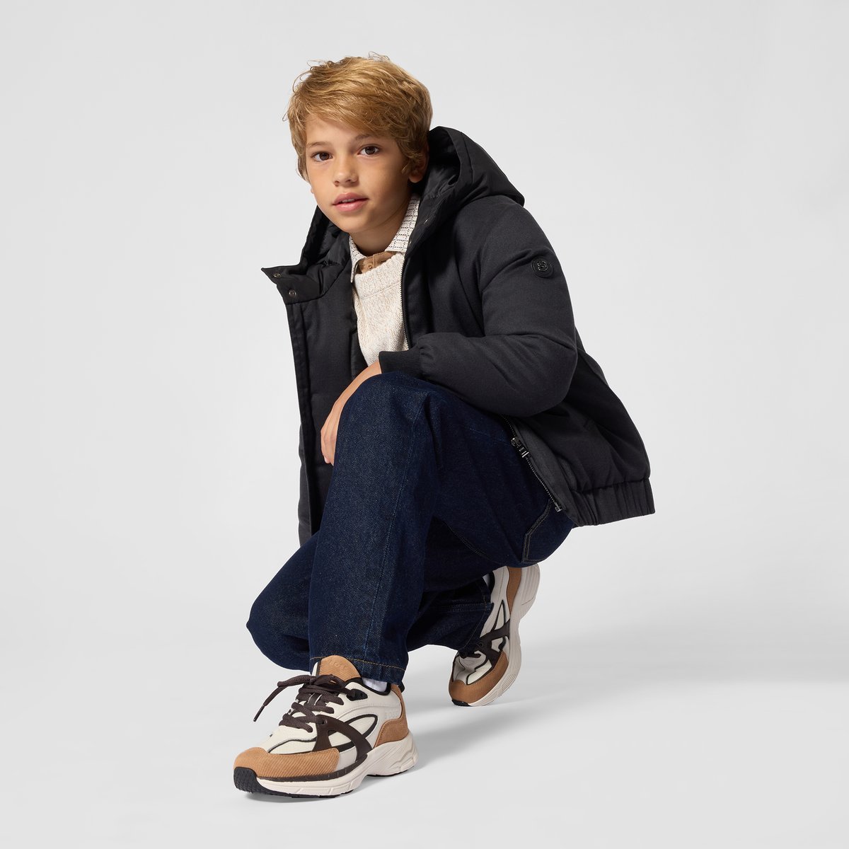 Pantalon en denim denim brut, BOSS KIDSWEAR