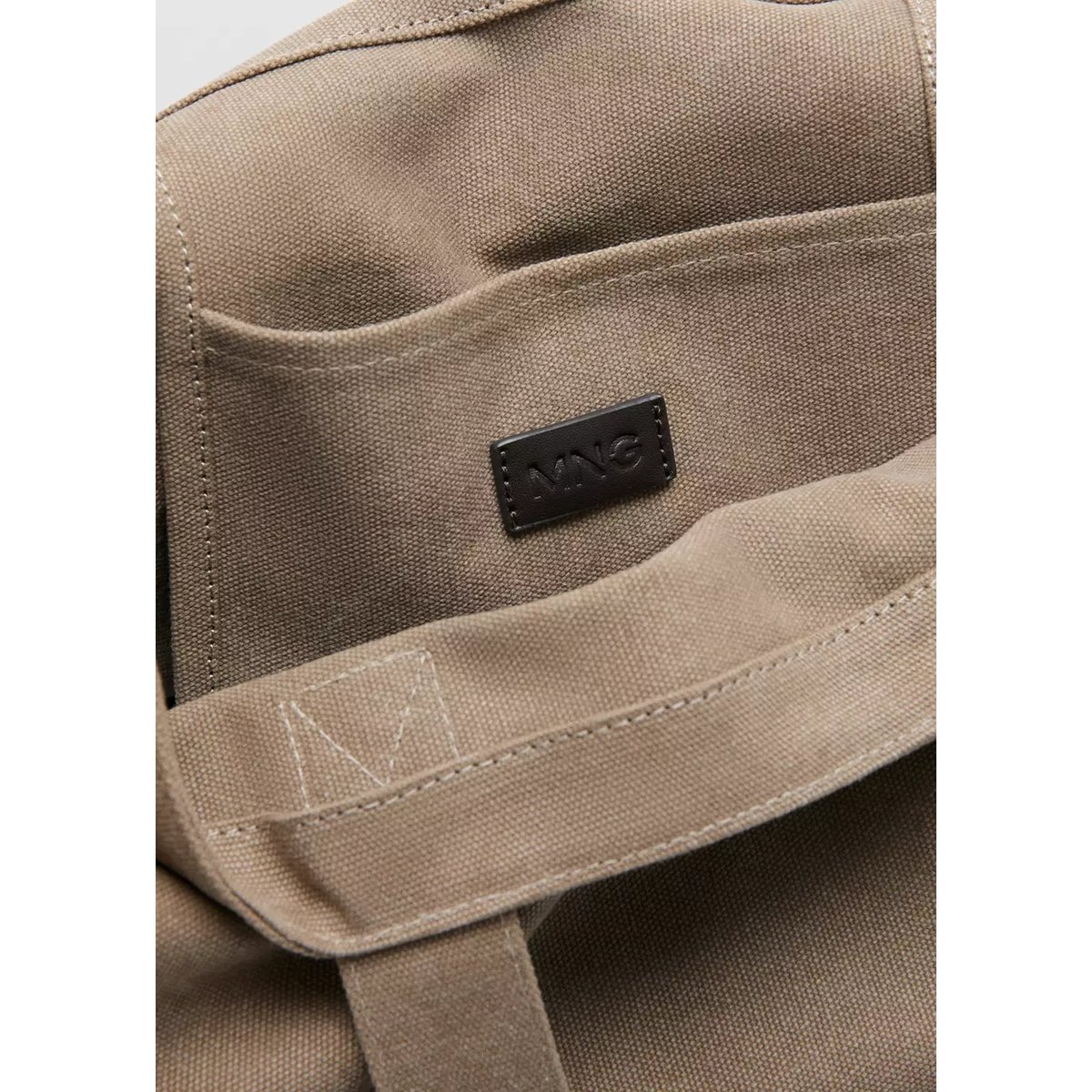 Sac cabas en coton beige, MANGO MAN
