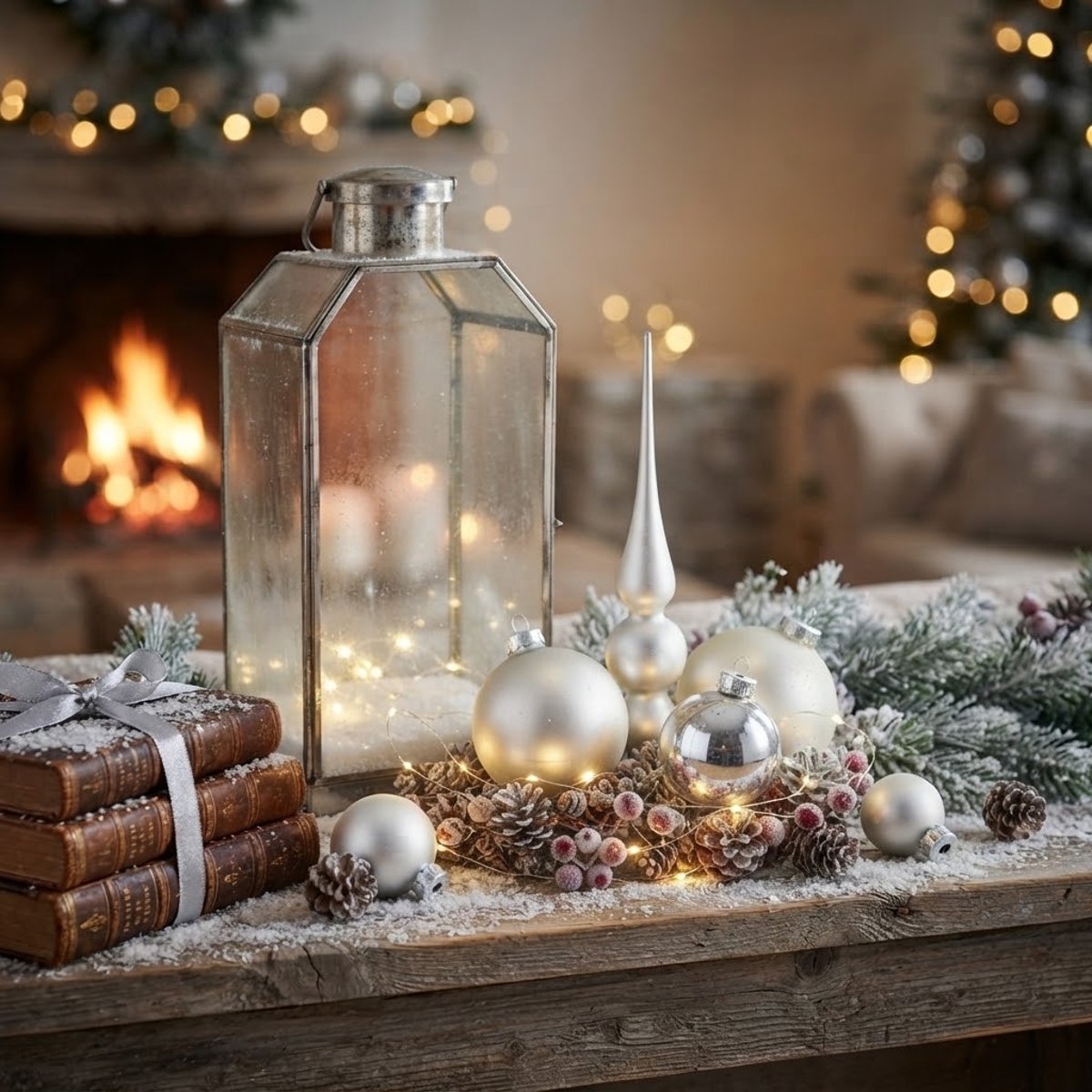 Kit de 19 Boules de Noël argent, EDEN