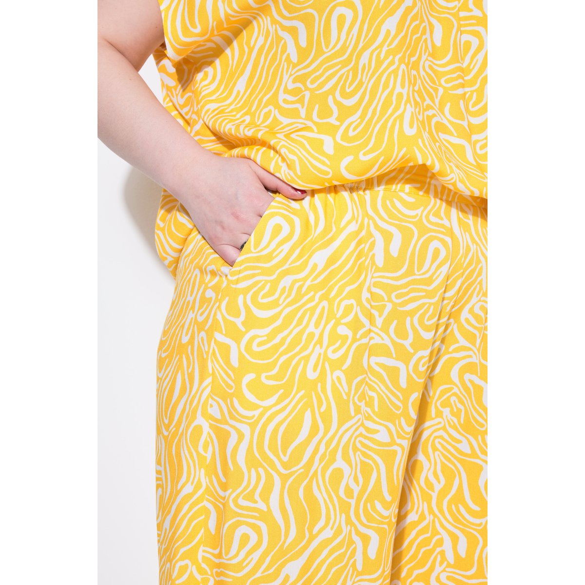 Jupe-culotte coupe Wide Legs, imprimé vagues mangue, STUDIO UNTOLD
