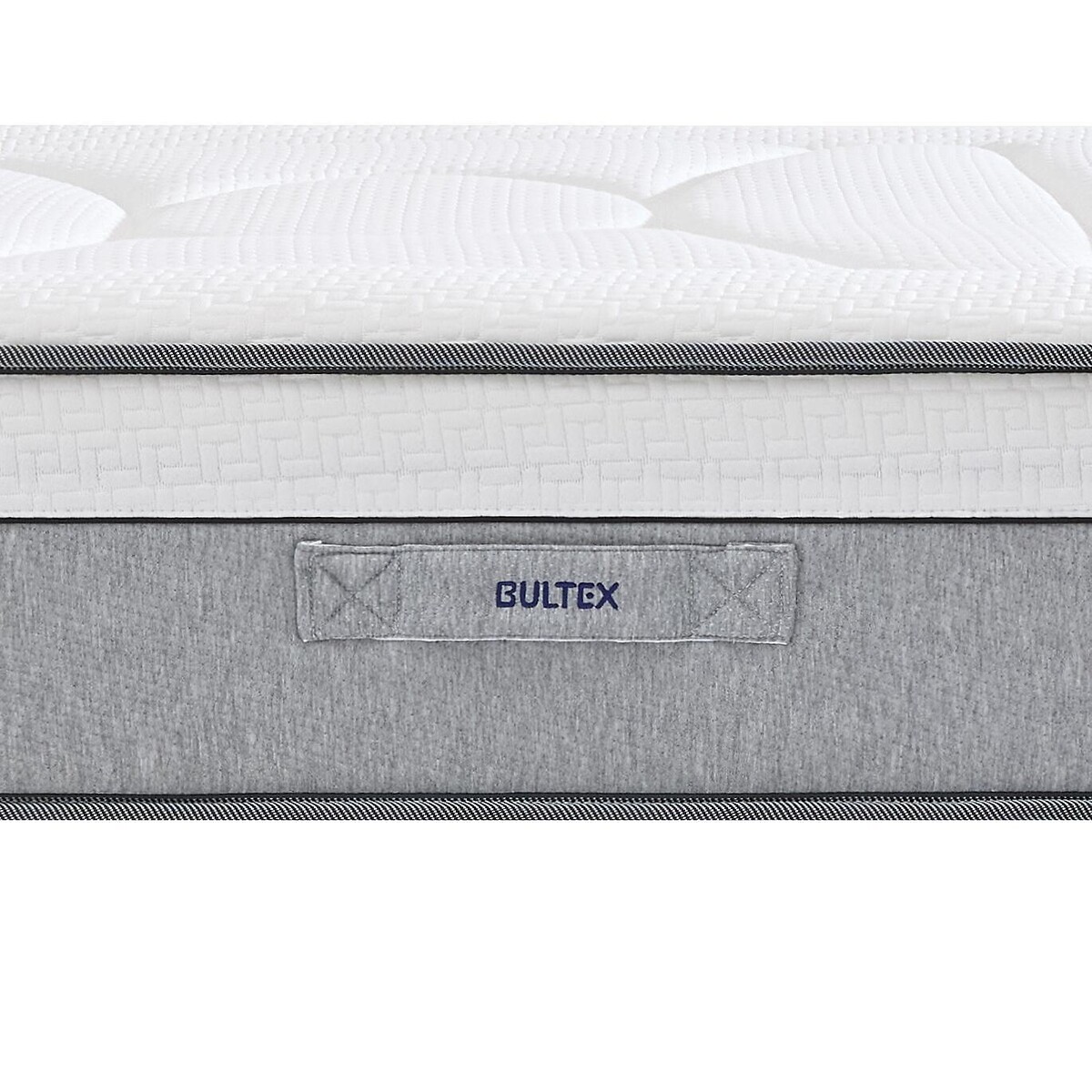Colchão híbrido, molas ensacadas e espuma BULTEX, apoio firme, RESTORE branco/cinzento, BULTEX