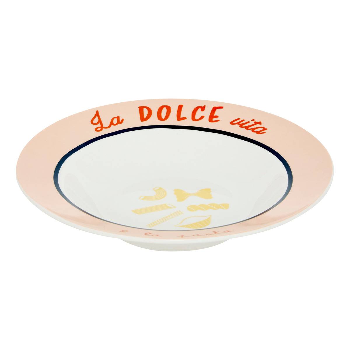 Lot de 6 assiettes D22cm DELLA PASTA multicolore, ATMOSPHERA